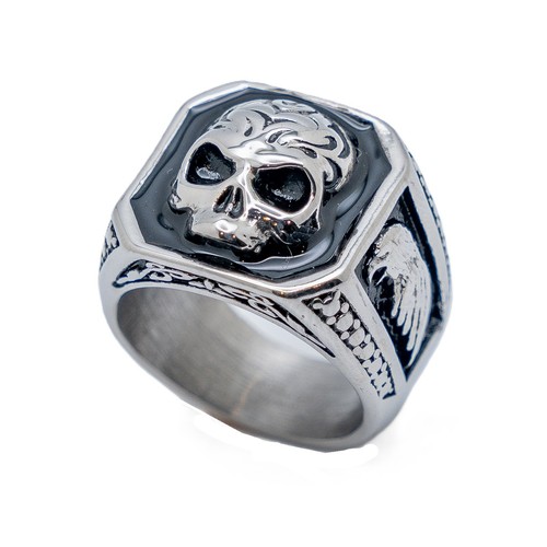 Anello quadrato teschio - anello, e