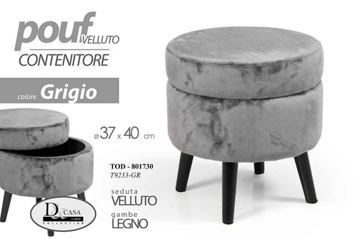 Pouf contenitore poggiapiedi - pouf,