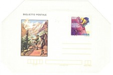 B54 REPUBBLICA Biglietto Postale " FILM  di MONTAGNA " 19.1.1982 200 L policromo