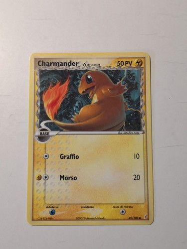 Carta pokemon charmander - pokemon, δ