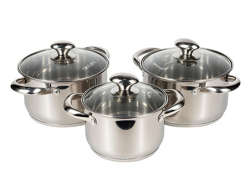Set casseruola 3pz - set, acciaio