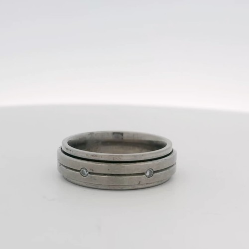 Uomo titanio 7mm diamante - uomo,
