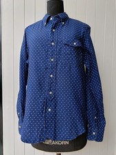 Camicia a pois JPress J.Press New York blu navy