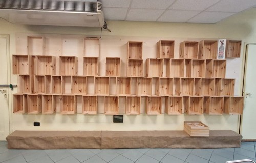 Parete attrezzata legno - parete,