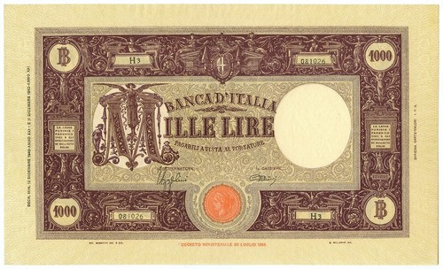 1000 lire barbetti grande - lire, m