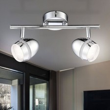 6 Watt LED Faretto Doppio Lampada Da Soffitto Illuminazione Cucina Cromo