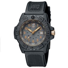 Orologio Uomo Luminox Navy Seal Quarzo Cassa Acciaio Nero Cinturino Gomma 3508.Oro
