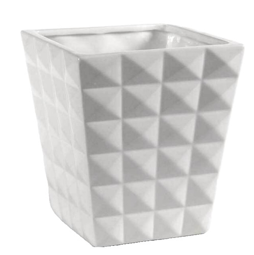 Vaso ceramica quadrato - vaso, in