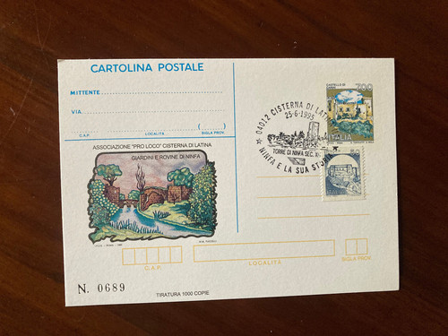 1995 cisterna latina - 1995, cartolina