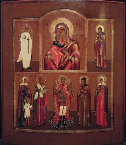 Antica icona russa - antica, dipinta
