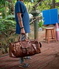 Grande borsa weekend in pelle da uomo valigia borsa da viaggio in pelle borso...