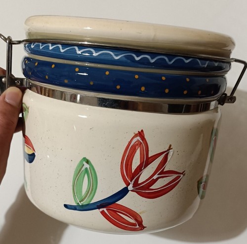 Biscottiera ceramica siciliana - biscottiera,