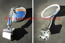 Specchietto Specchio Cromato Rotondo DX=SX FIAT 500 F L R Fissaggio a Morsetto 