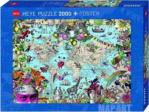 Puzzle 2000 pezzi heye - map, art