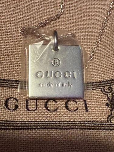 Gucci collana placca quadrata - gucci,