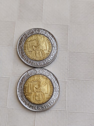 Moneta rara 500 lire polizia - lire,