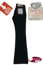 JEANS nero "ONYX" a ZAMPA - VITA BASSA -ORIGINAL VINTAGE-PREZZO -70%