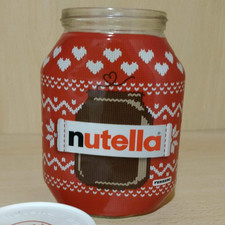 NUTELLA WITHLOVE BARATTOLO IN VETRO GRANDE NATALIZIO VUOTO COLLEZIONE NATALE '21