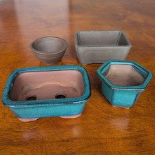 Piccolo vaso bonsai giapponese Tokoname " 和鉢常滑" vintage raro Giappone...