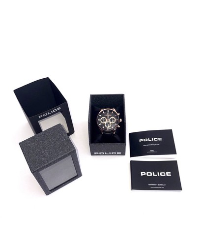 Orologio uomo police nero rosa - orologio,
