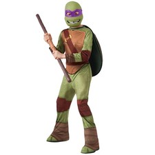BAMBINI DONATELLO TMNT COSTUME ADOLESCENTE MUTANTE TARTARUGHE NINJA VESTITO ELEGANTE UFFICIALE