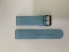 CINTURINO ORIGINALE OROLOGIO "BREIL" ANSA 22 MM GOMMA AZZURRO - NUOVO