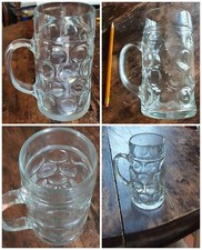 BOCCALE ?BIRRA bicchiere manico BROCCA caraffa VETRO 1 litro VINTAGE classico 