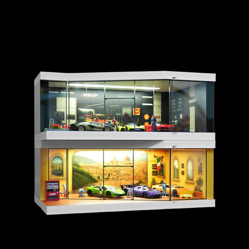 Diorama auto garage - 1/64,