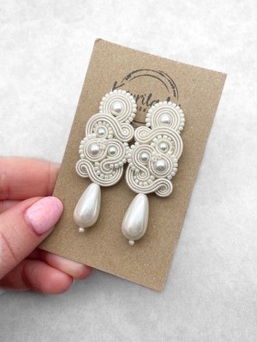 Orecchini sposa avorio - orecchini,