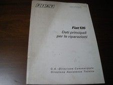 FIAT RARO MANUALE PER RIPARAZIONI FIAT 126 -DEL  1972 IN O. CONDIZIONI COMPLETO