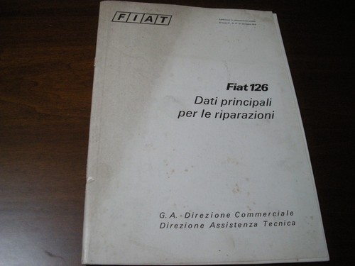 Fiat raro manuale - manuale, per