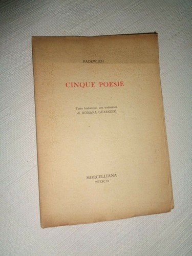 Cinque poesie hadewijch con - cinque,