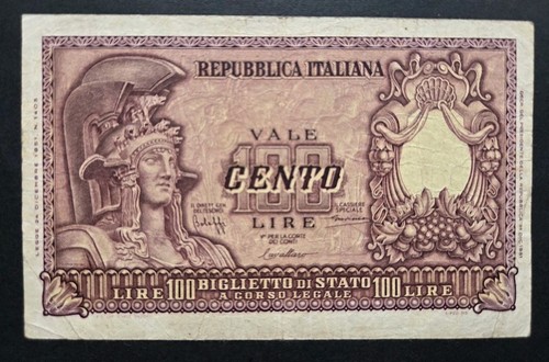 100 lire italia - lire, firme
