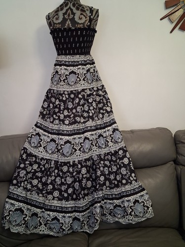 Maxi abito lungo - stampa, boho