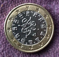 1 EURO 2009 PORTUGAL COIN BI-METALLIC UNC - moneta rara 