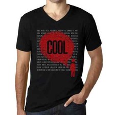 Uomo Maglietta con Scollo a V Pensieri Freschi – Thoughts Cool – T-shirt Stampa
