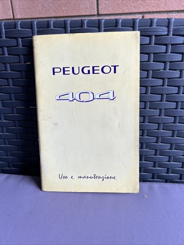 Peugeot 404 libretto uso - 404, e