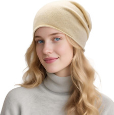 Berretto Morbido in Pura Lana per Donne E Uomini Senza Cuciture Lavorato a Magli