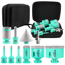 10 Punte Diamantate per Piastrelle Frese Adattatore Seghe a Tazza Gres Ceramica