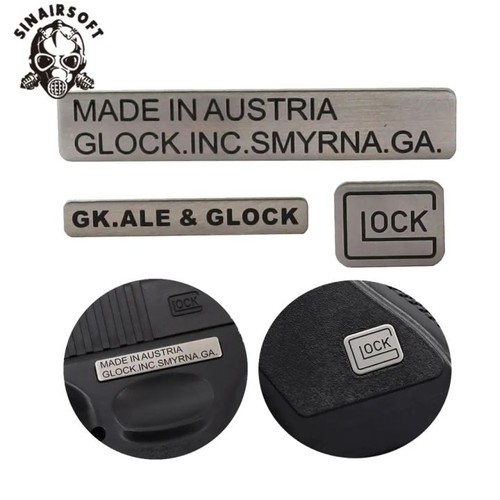Adesivi metallo logo glock - adesivi,