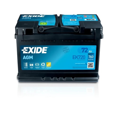 Batteria per auto exide - batteria, 72