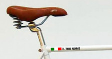 adesivi bici -  2 Adesivi con nome personalizzato + 2 adesivi bandiera italiana