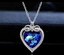 Collana Ciondolo Donna Cuore Dell'Oceano Titanic Cristallo Love Coppia Regalo