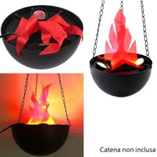 Lampada elettrica effetto fuoco finto flammen lamp luce cestino esterno casa