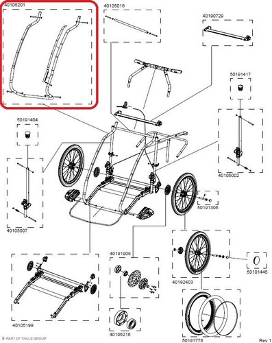 Tubo telaio thule - tubo,