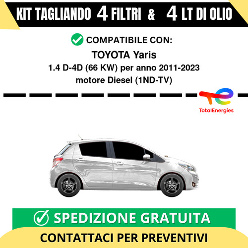 Tagliando per toyota - per, 1.4