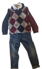 Completo Jeans Scotch Shrunk, Polo Bianca Zara, Maglia Original Marines Usati 8A