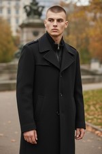 Cappotto Corto Da Uomo In Lana