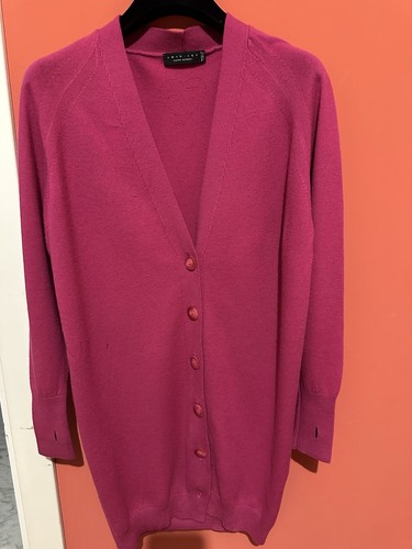 Cardigan lungo donna - cardigan, fucsia