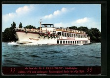Cartolina MS Presidente, compagnia di navigazione passeggeri Franz und Alfred Schmolke, Berlino  